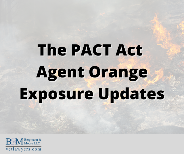 the pact act agent orange exposure