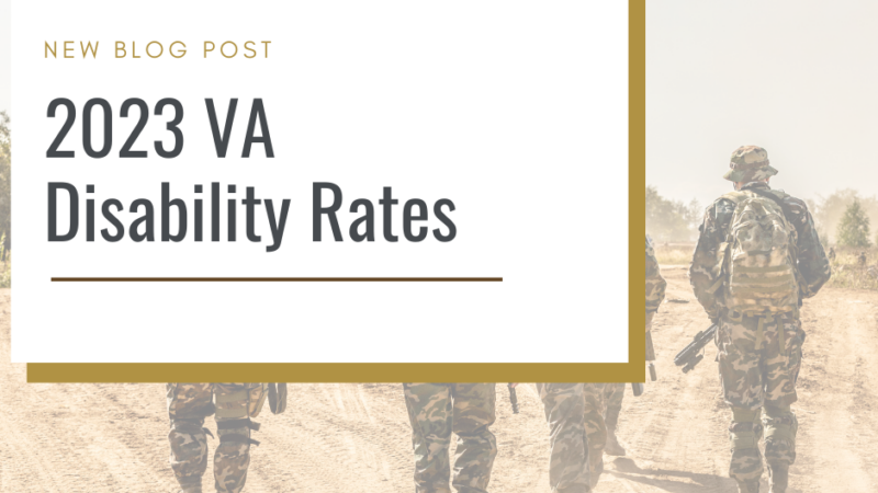 VA Disability Rates 2023