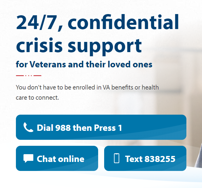 Manage Stress with the Veteran Crisis line