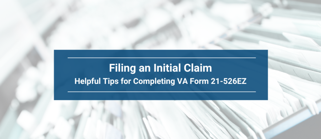 Filing an initial claim